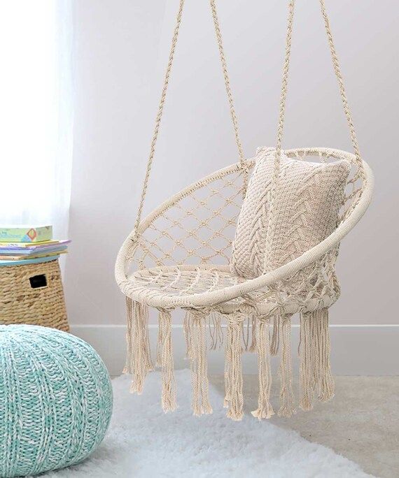 Cotton hammock swing chair / Indoor Hanging Chair / Hammock | Etsy | Etsy (US)