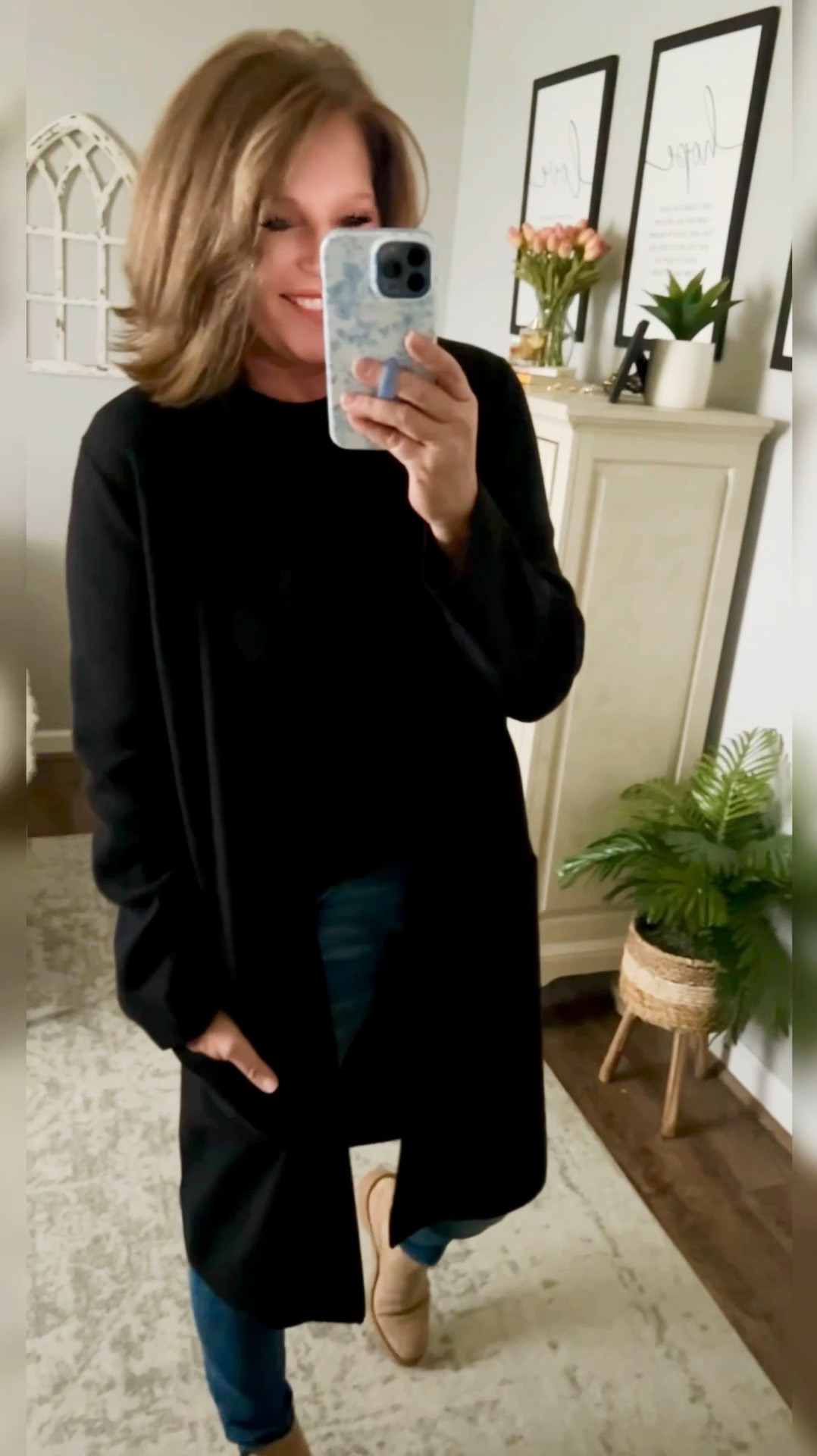 Juliette long cardigan from J.Crew norm $158 now $69. American Eagle jeans, all items fit tts, more colors. 

Black Friday, winter outfit, jeans, boots, reel, TikTok, ootd, casual outfit, weekend outfit 

#LTKSaleAlert #LTKFindsUnder50 #LTKStyleTip

#LTKCyberWeek #LTKHoliday #LTKGiftGuide