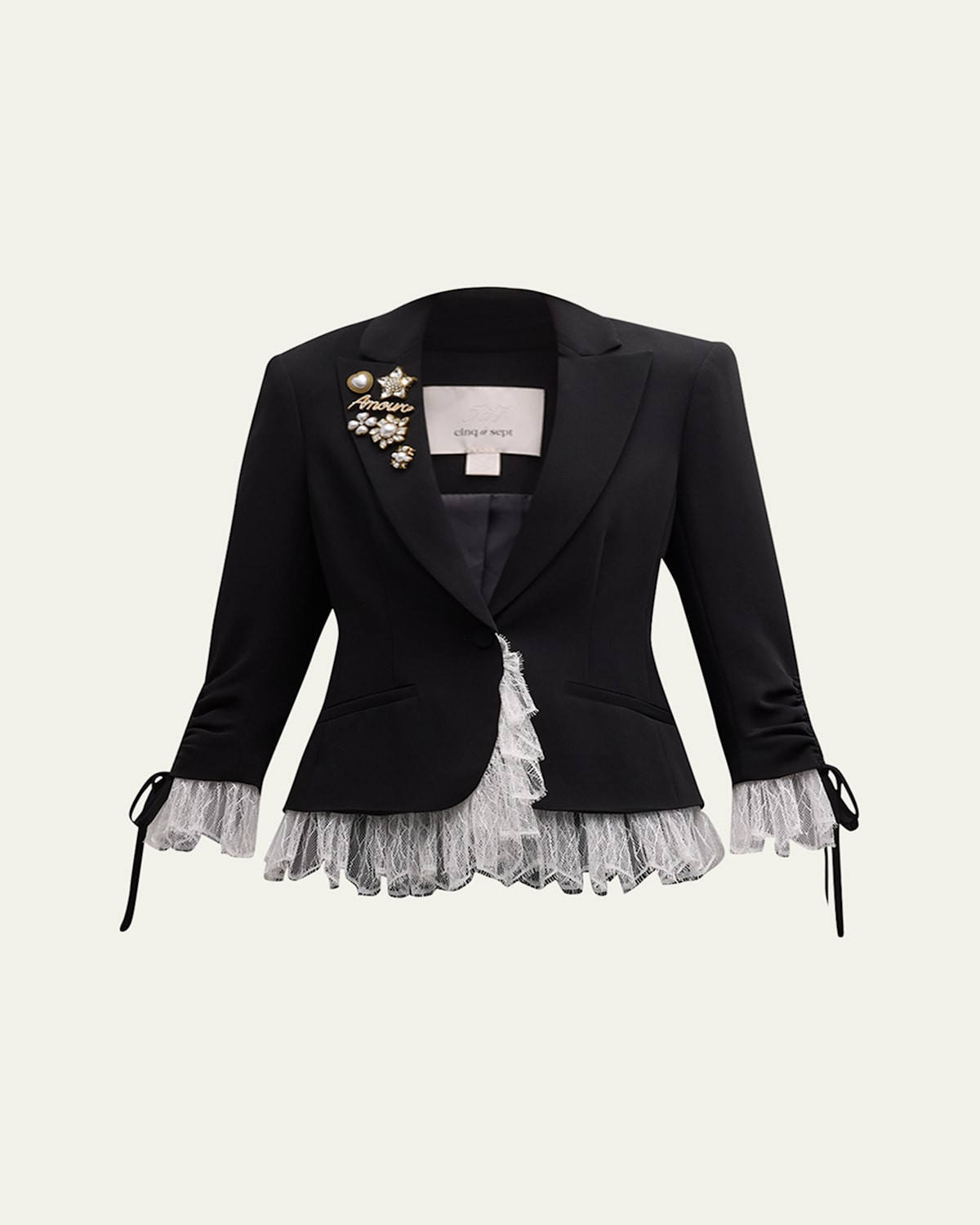 Le Petit Lace and Brooch Roxie Blazer | Bergdorf Goodman