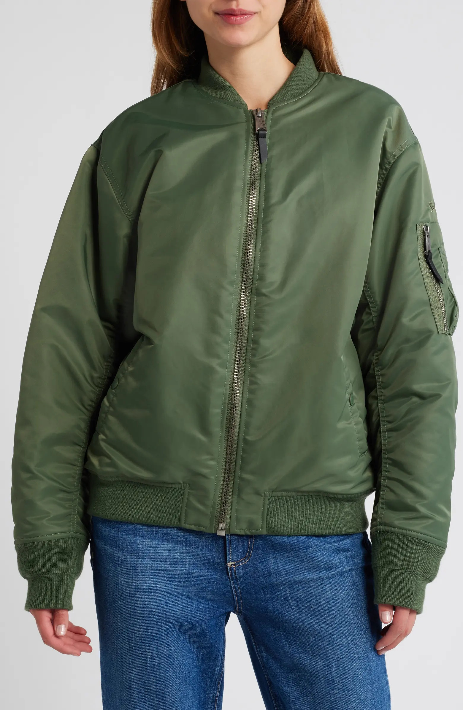 Schott NYC Nylon MA-1 Flight Jacket | Nordstrom | Nordstrom