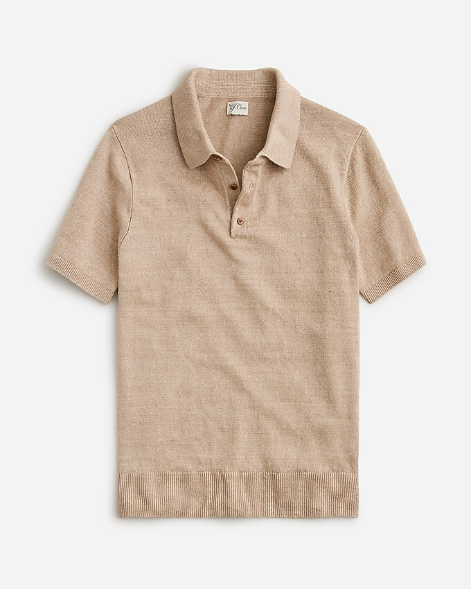 Short-sleeve linen sweater-polo | J. Crew US
