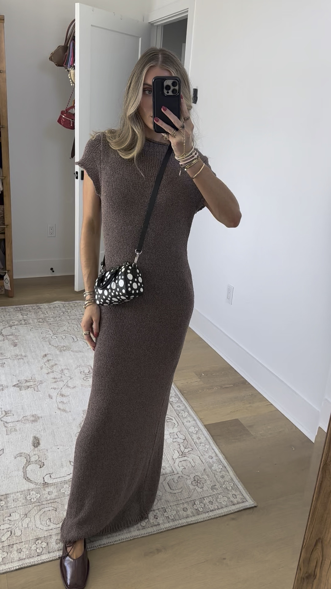 Showpo size us 2 Amber knitted maxi dress and Amazon Lace Up Ballet Flats for Women Bow Square Toe Mary Jane Flats Slip On Leather Ballerina Shoes. My purse is Vivrelle my code is SLOANEVOSEN. 

#outfit #ootd #outfitinspo #whatiwore #outfitoftheday outfit, outfit of the day, outfit inspo, outfit ideas, what I wore, styling, try on, fashion, affordable fashion. 

#LTKootd #LTKItBag #LTKShoeCrush