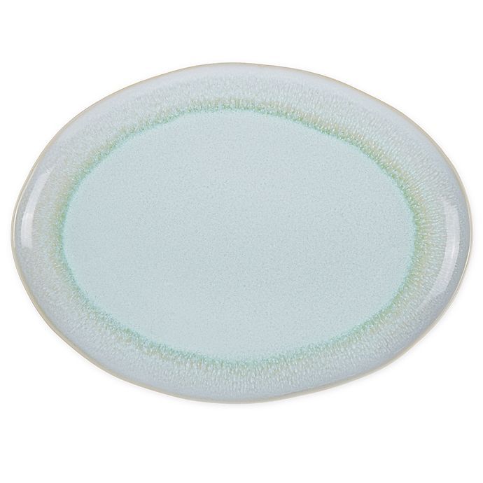 Bee & Willow™ Home Weston 15.75-Inch Oval Platter in Mint | Bed Bath & Beyond | Bed Bath & Beyond