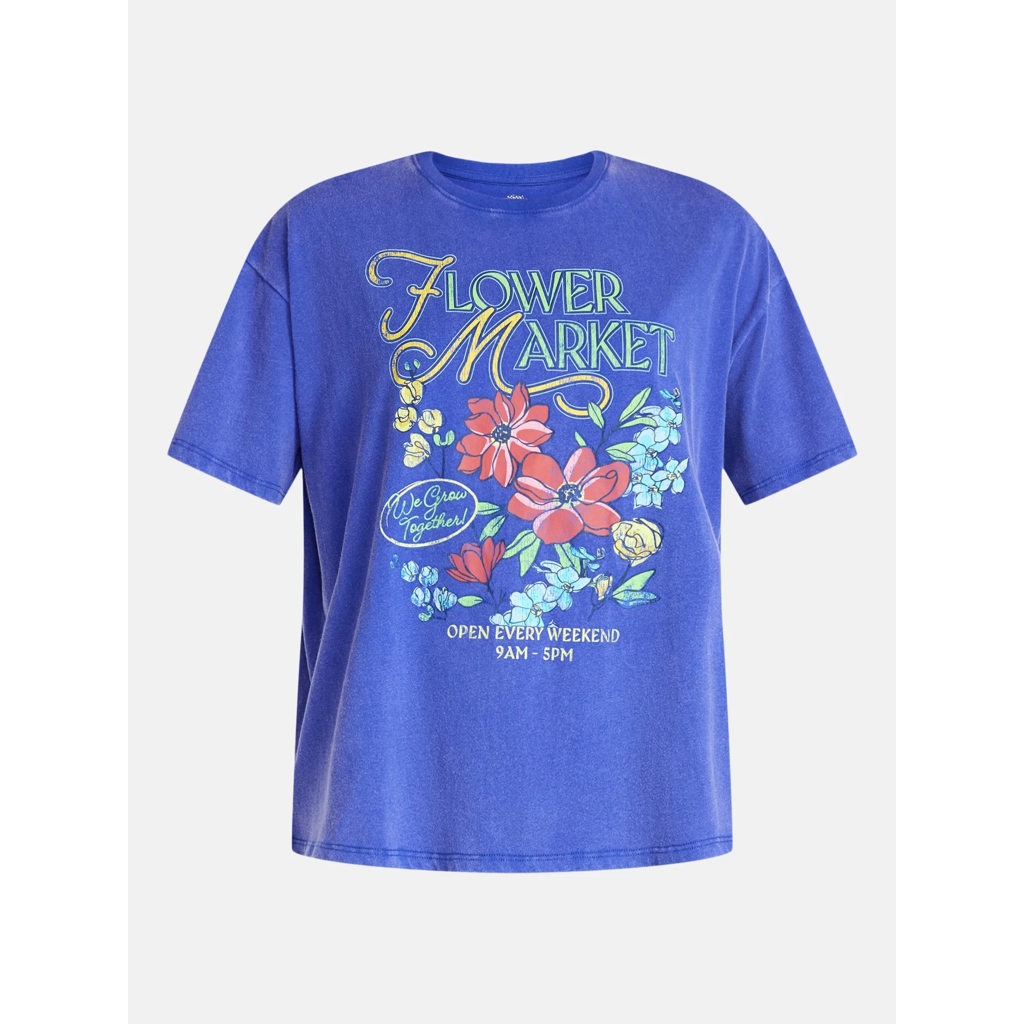Mother’s Day Women’s Flower Market Cotton Graphic Tee from Way to Celebrate, Sizes S-XXXL | Walmart (US)