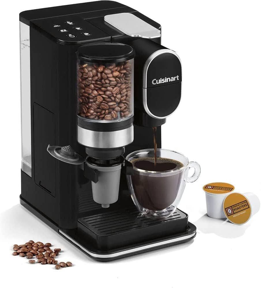 Cuisinart Single Serve Coffee Maker + Coffee Grinder, 48-Ounce Removable Reservoir, Black, DGB-2 | Amazon (US)