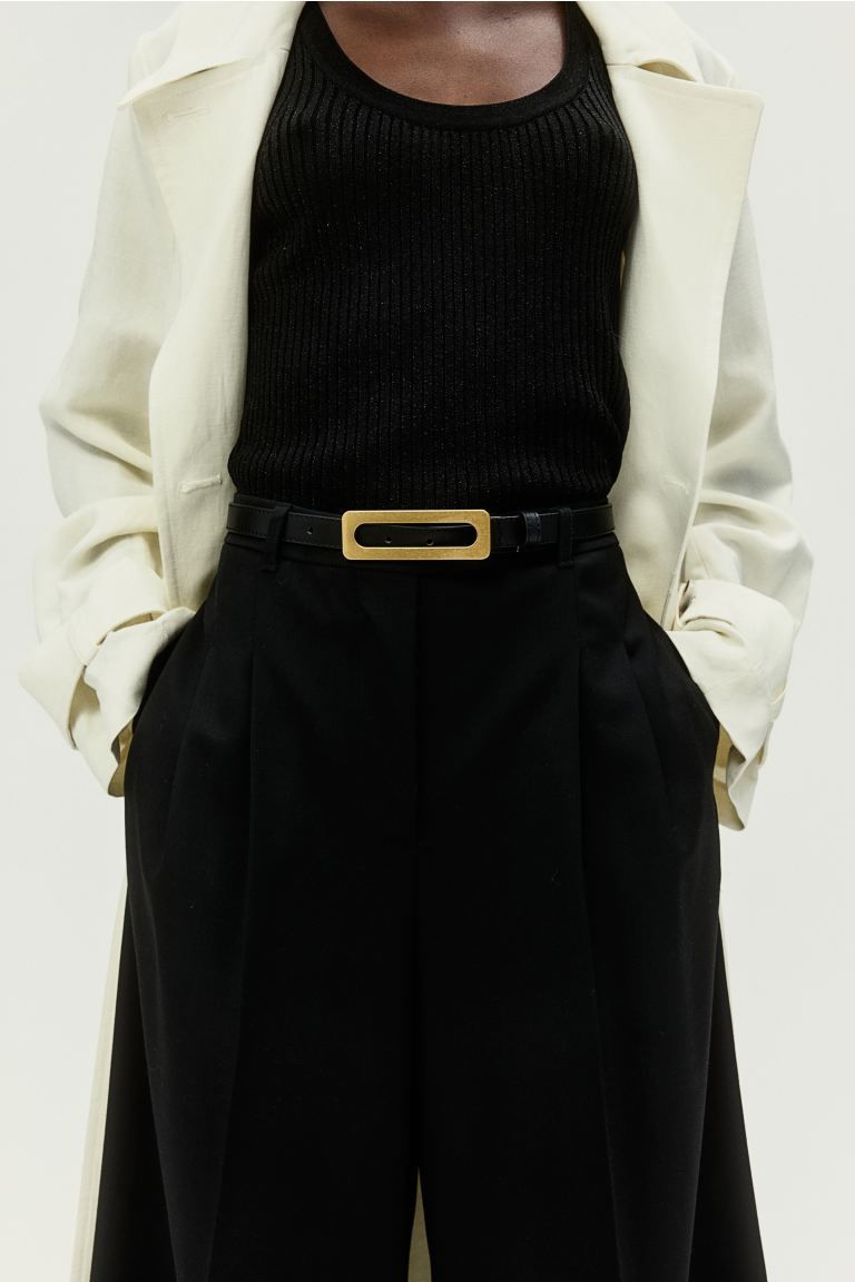 Narrow belt - Black - Ladies | H&M GB | H&M (UK, MY, IN, SG, PH, TW, HK)