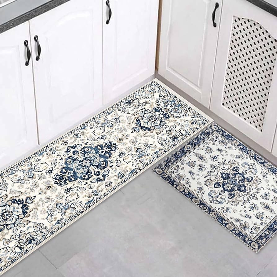 Kitchen Mats for Floor, 2PCS Non-Slip Cushioned Waterproof Anti Fatigue Rug for Kitchen,Comfort W... | Amazon (US)