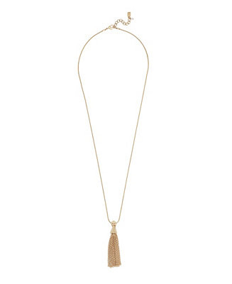Gold Fringe Tassel Pendant Necklace | Macy's