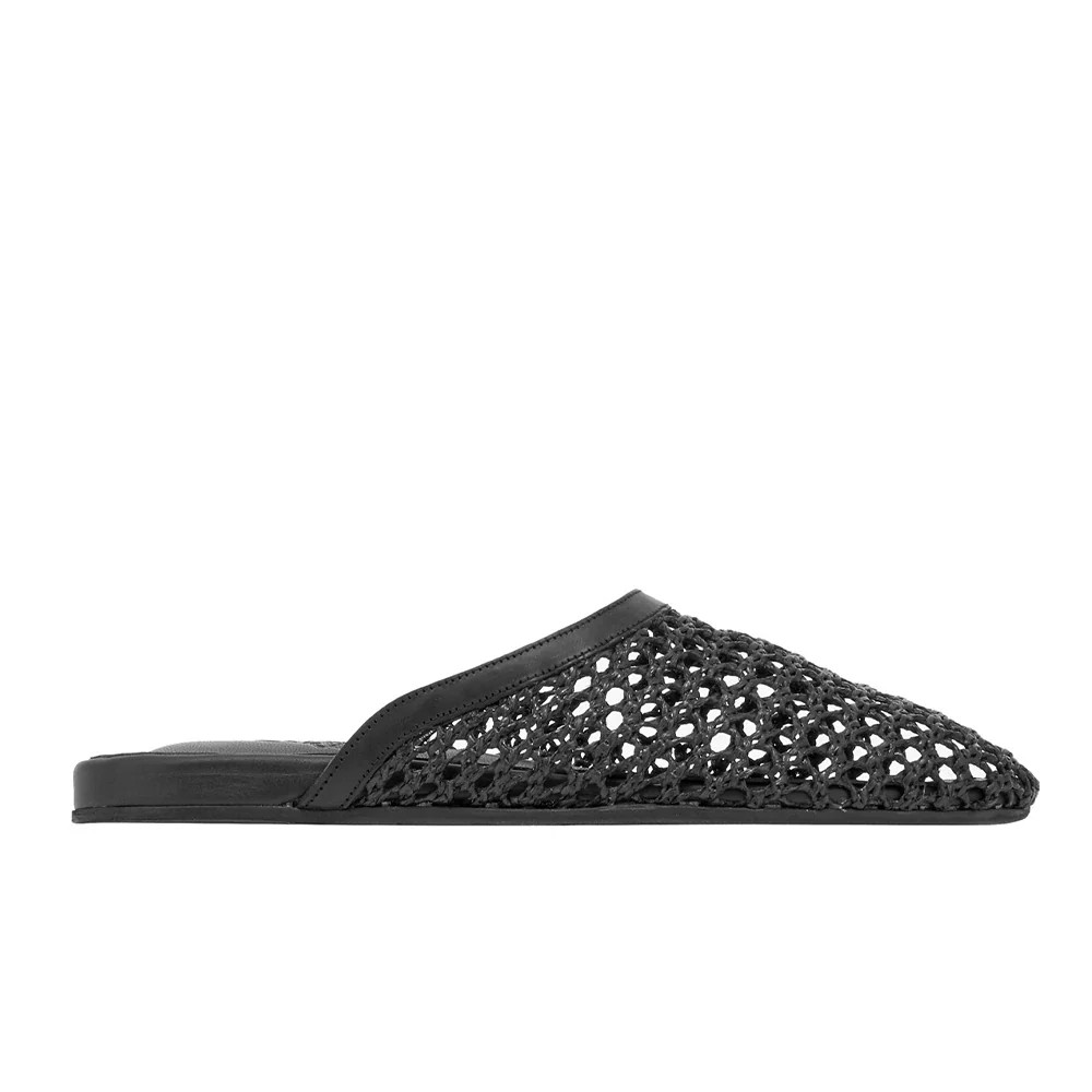 The Slipper Raffia Black | Ancient Greek Sandals