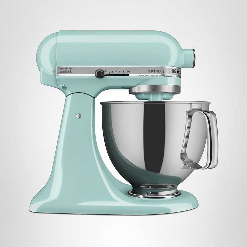 KitchenAid Artisan Series 5 Quart Tilt Head Stand Mixer with Pouring Shield KSM150PS, Ice Blue | Amazon (US)