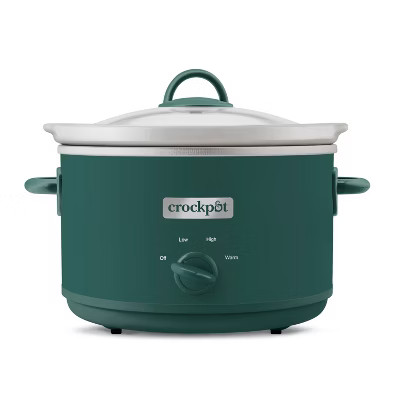 Crock-Pot 4.5qt Slow Cooker Ponderosa Green: Ceramic Stoneware, 3 Settings, Stay-Cool Handles, Di... | Target