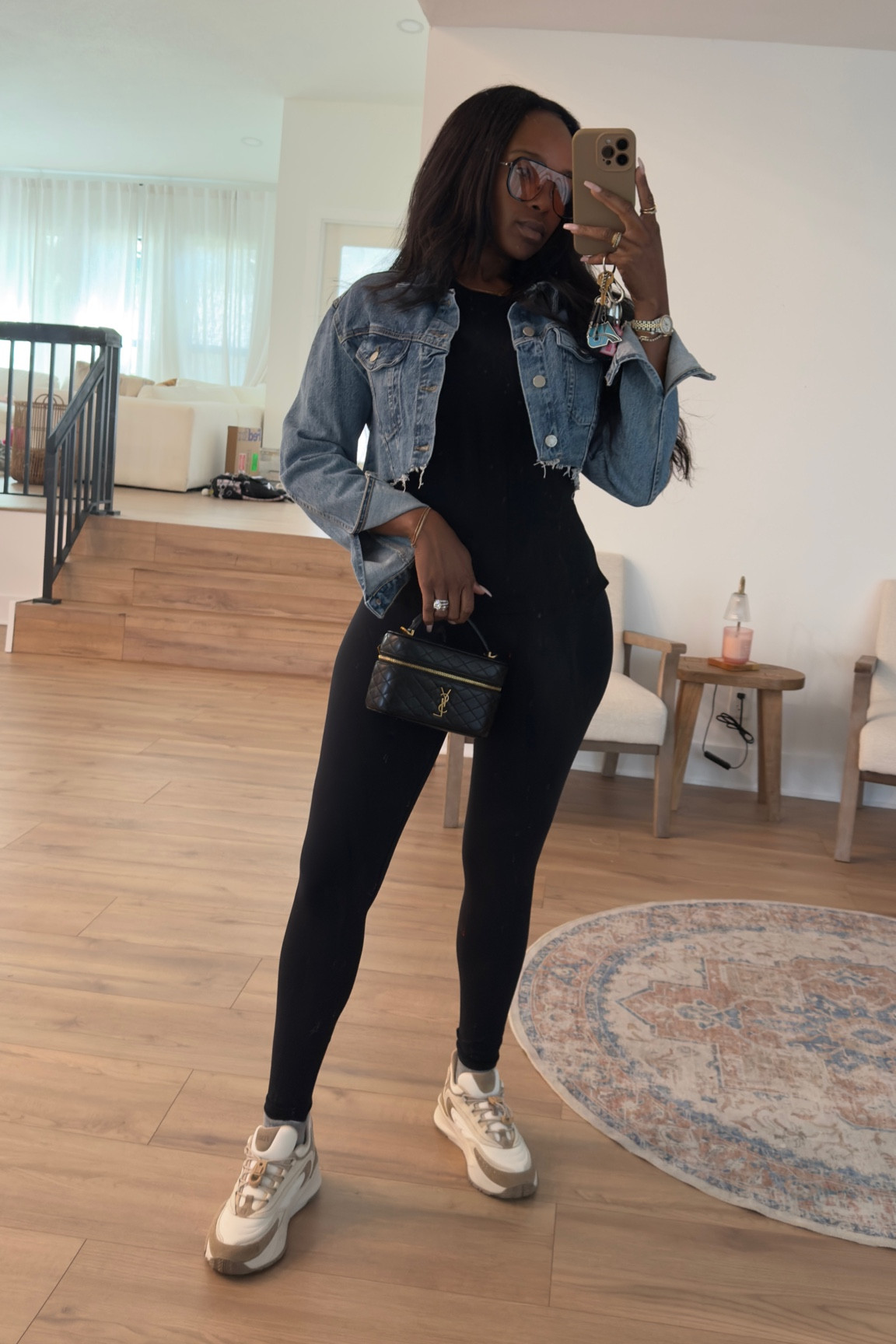 Mom-on-the-go, but make it chic & effortless! ✨ Running errands with my little one calls for a comfy yet stylish fit—this all-black base, cropped denim jacket, and sneakers combo is my go-to! Casual, cool, and put-together in seconds.

I’m wearing a size small in this look! Would you rock this for your next errand run? Let me know below! ⬇️

#MomStyle #ErrandOutfit #CasualChic #OnTheGoMom #StreetStyleInspo #MinimalistFashion #EverydayOutfit #OOTDInspo #TrendyLooks #FashionInspo #ChicAndEffortless #LTKStyling #ExplorePage #ComfyAndCute #StyleInspo #WardrobeGoals #ElevatedCasual #EffortlessStyle #PinterestInspired