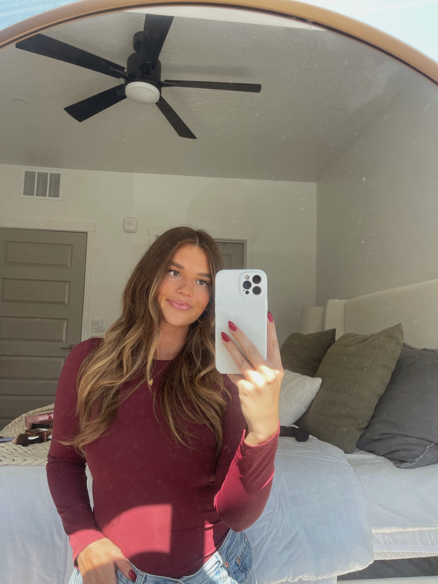 maroon burgundy long sleevee