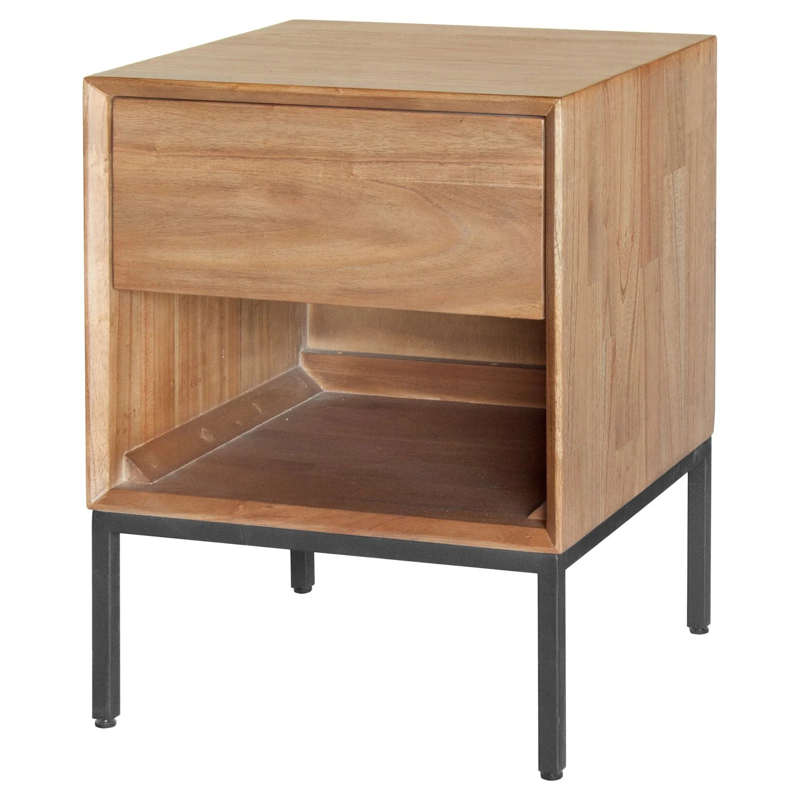 New Pacific Direct Inc Hathaway 1 Drawer Nightstand with Shelf | Walmart (US)