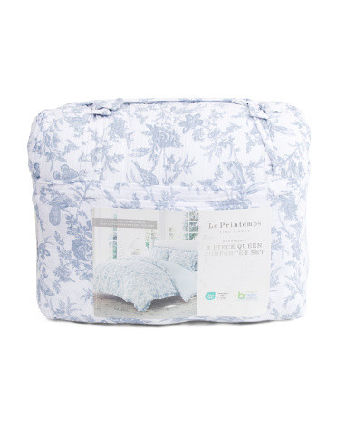 3pc Cotton Country Toile Comforter Set | TJ Maxx
