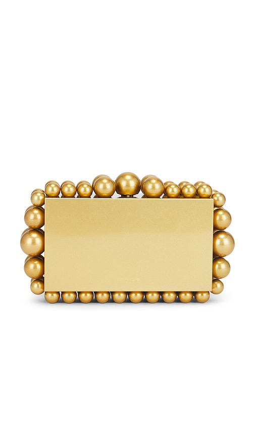 Cult Gaia Eos Metal Clutch in Metallic Gold. | Revolve Clothing (Global)