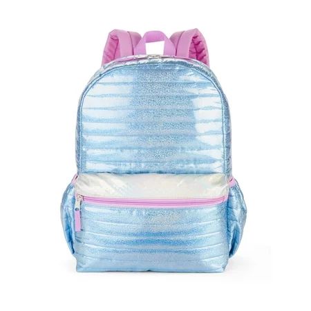 Wonder Nation Blue Shimmer Quilted 16" Backpack | Walmart (US)