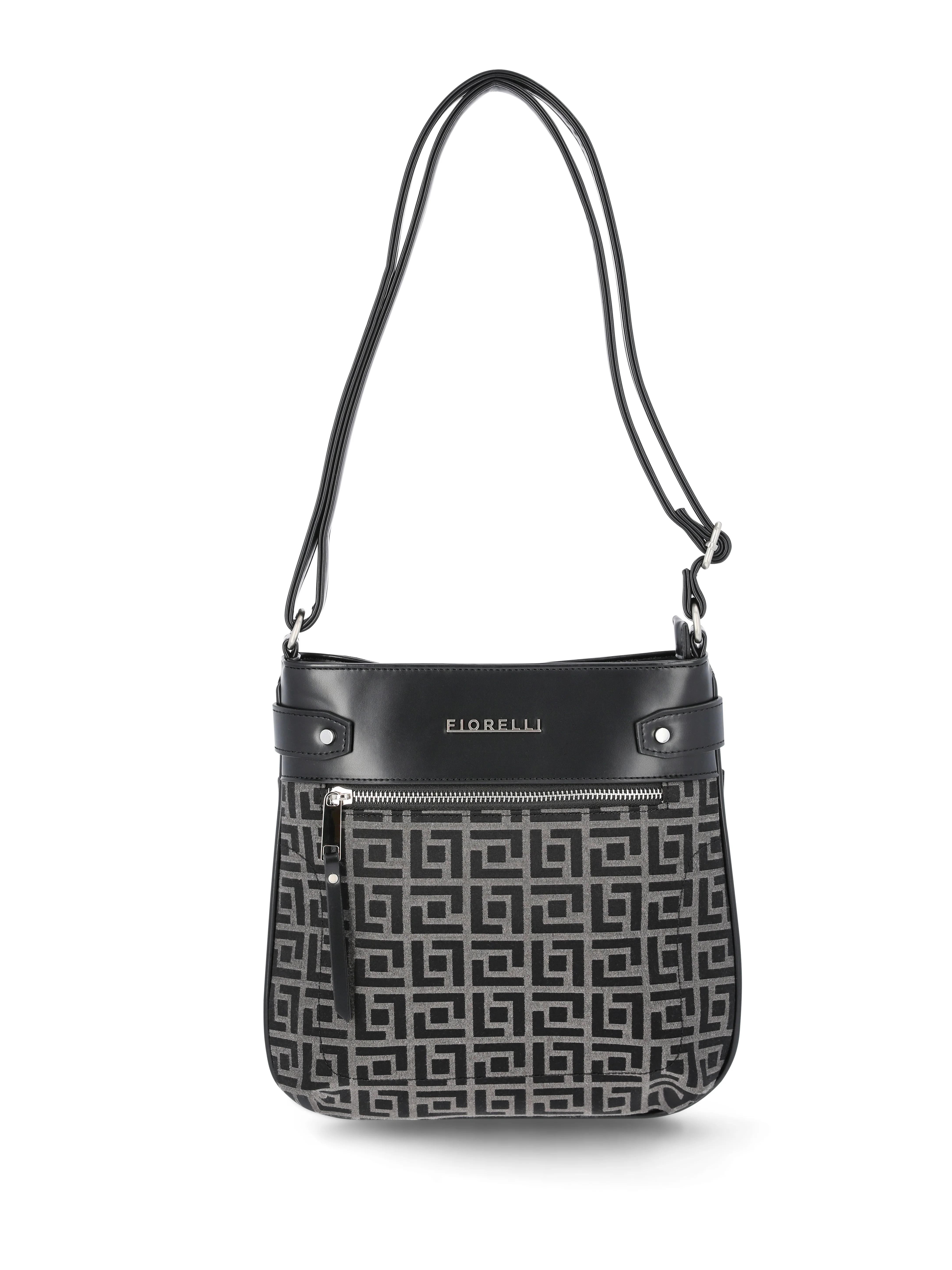 Fiorelli Women's Lila Crossbody Handbag, Black Jacquard - Walmart.com | Walmart (US)