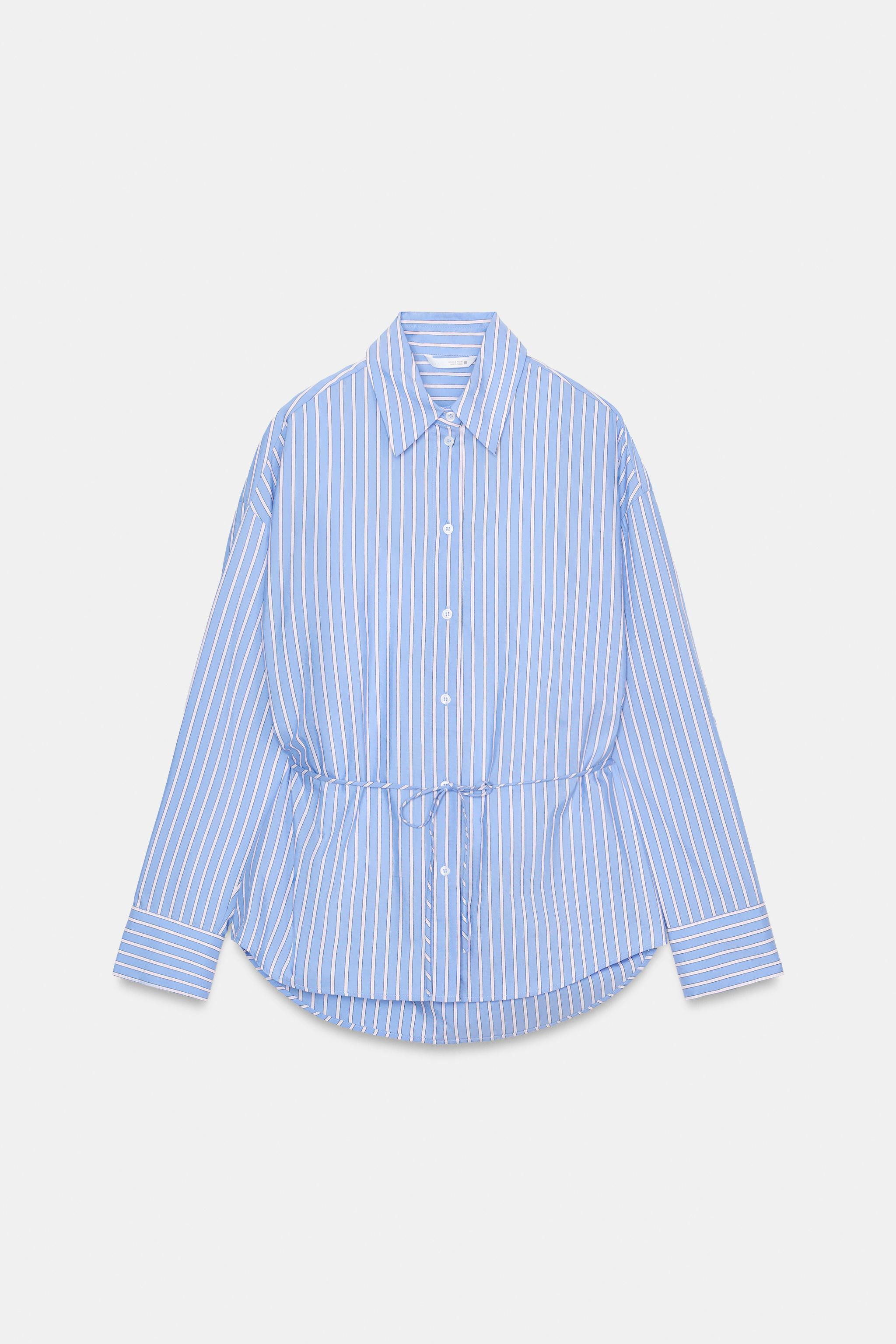 OVERSIZED SHIRT WITH BELTED T-SHIRT | Zara Canada
