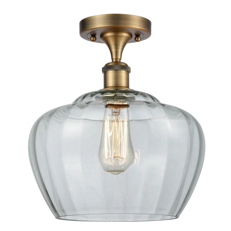 Renee Glass Semi Flush Mount | Wayfair North America