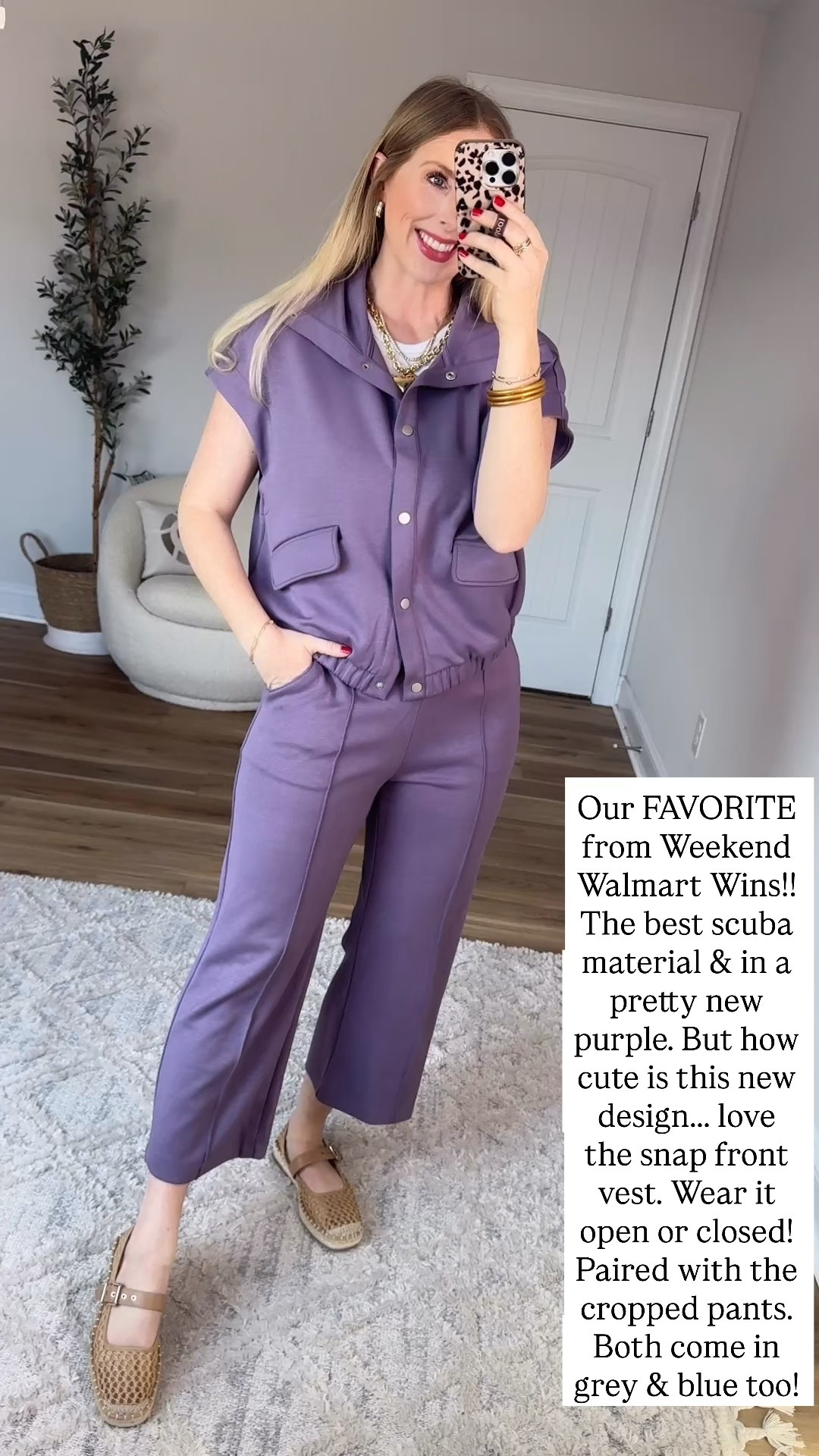 Walmart try on, scubaknit set 

#LTKootd