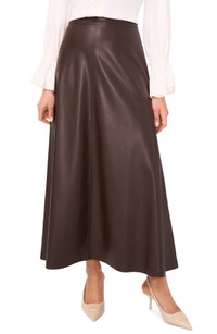 Click for more info about Faux Leather A-Line Skirt