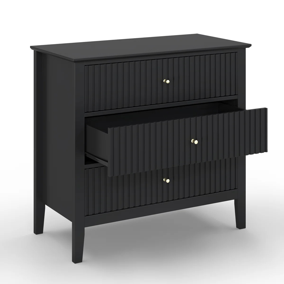 Amberrae Large 3 Drawer Dresser, Wide Chest of Drawers | Wayfair North America