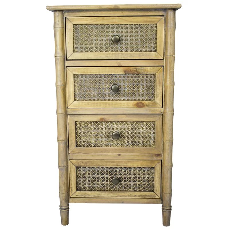 Ali Solid Wood 4 - Drawer Accent Chest | Wayfair North America