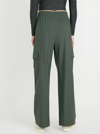 High-Waisted SleekTech Wide-Leg Cargo Pants | Old Navy | Old Navy (US)