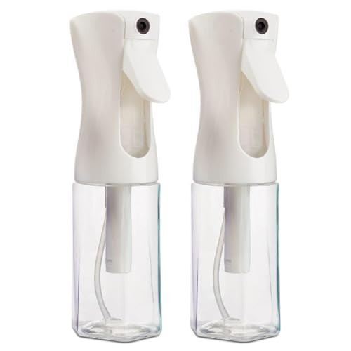 Practix 2 Pack Continuous Mist Spray Bottle – Ultra Fine Mist for Hair Styling, Salon Use, and Versatile Applications – Ideal for Plants, Cleaning, and Travel – 5 oz Clear Octagon Shape Empty Bottle | Amazon (US)