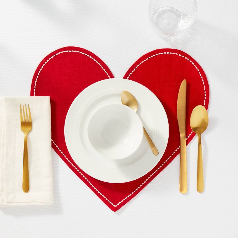 Cotton Heart Shaped Charger Red - Threshold™ | Target