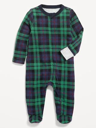 Unisex Sleep &amp; Play 2-Way-Zip Footed One-Piece for Baby | Old Navy (US)