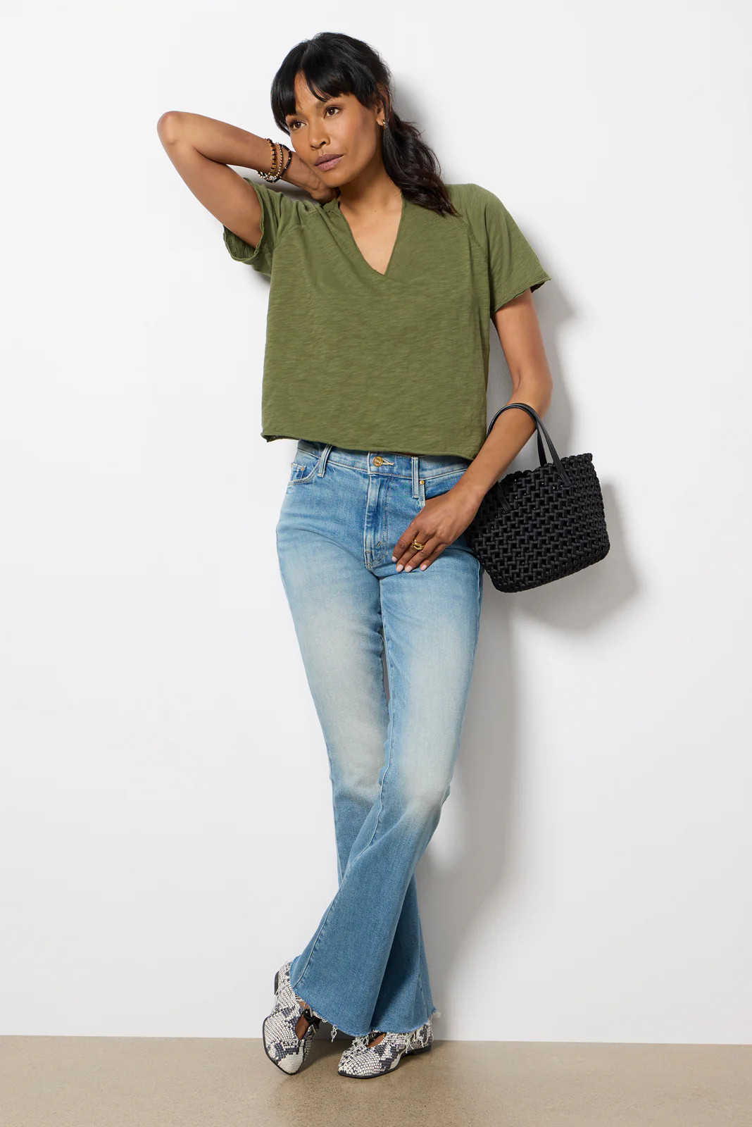 Split Neck Tee | Evereve