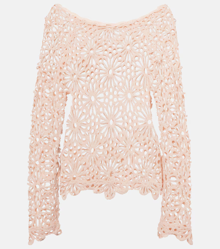 Norma Kamali Crochet cotton-blend top | Mytheresa (US/CA)