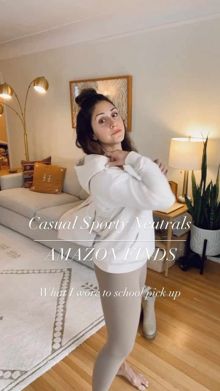 Amazon fashion neutrals. Leggings, boots, hoodie and Tessie bear jacket. Winter style. 

#LTKstyletip #LTKunder100 #LTKSeasonal