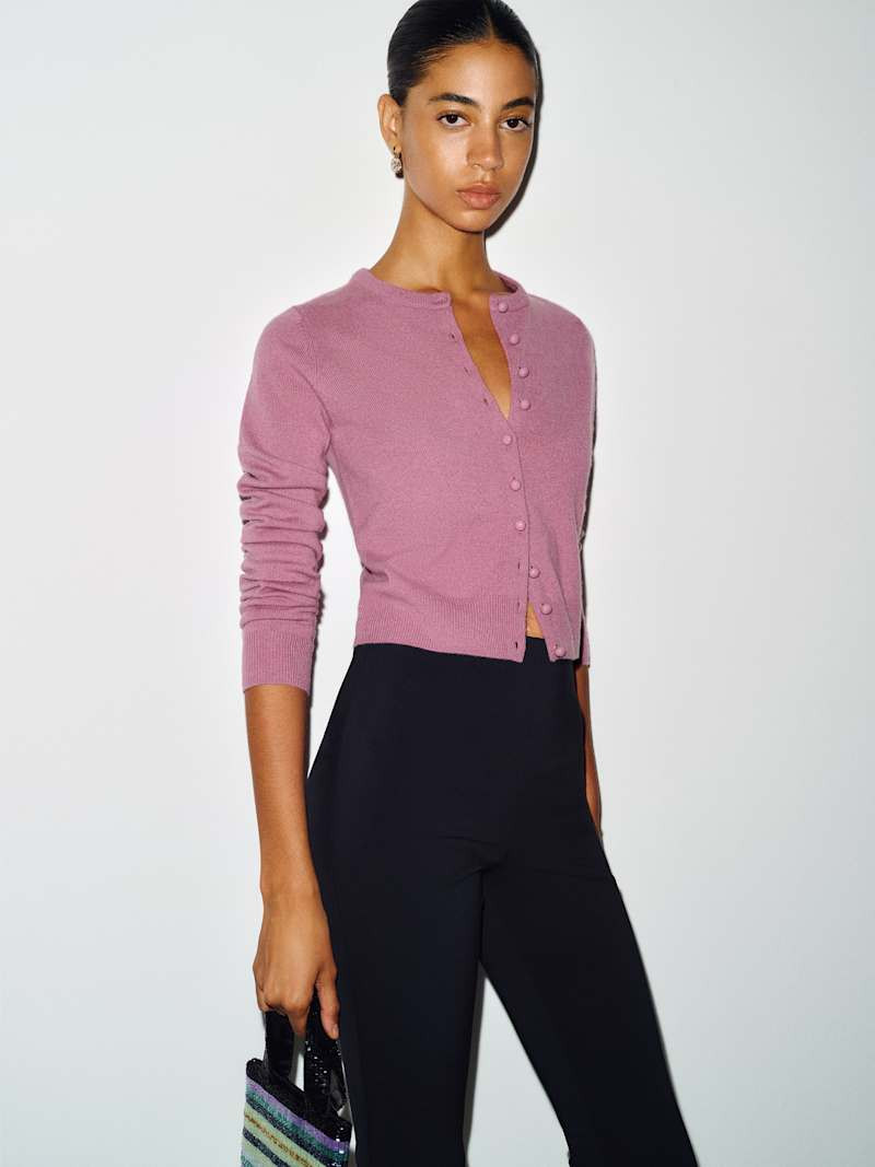 Caspia Cashmere Cropped Cardigan | Reformation (Global)