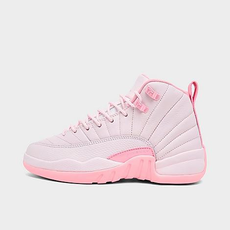 Jordan Girls Big Kids Air Retro 12 Basketball Shoes in Pearl Pink/Medium Soft Pink Size: 6.0 | JD Sports (US)