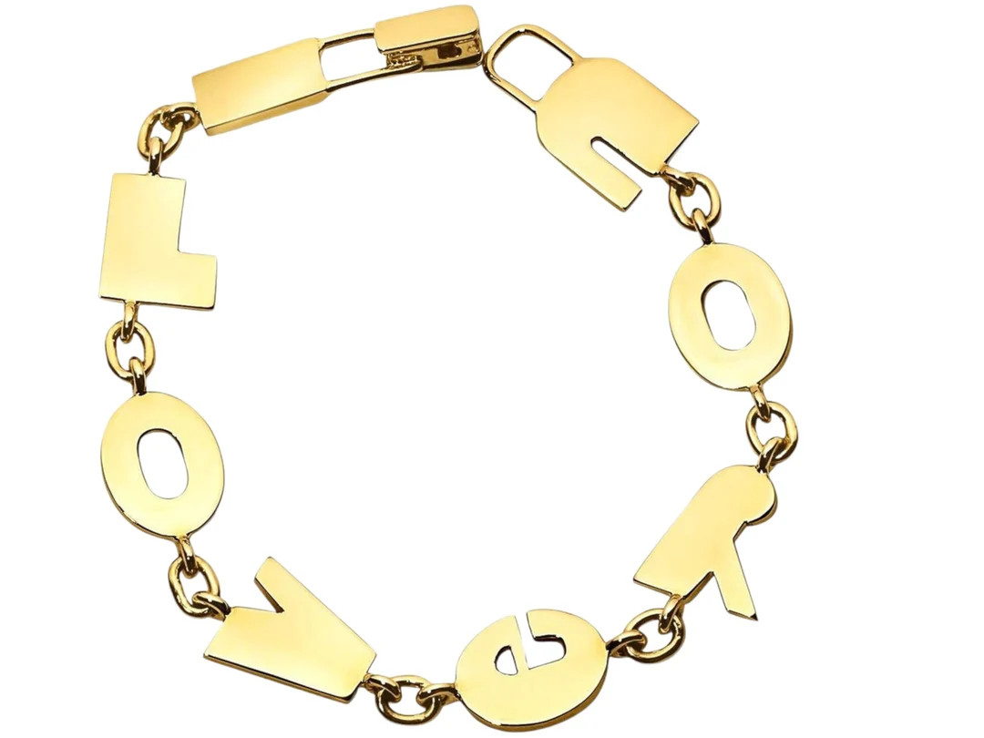 I Love You Charm Bracelet 14K Yellow Gold Plated Silver Bracelet for Women Statement Bracelet Gif... | Etsy (US)