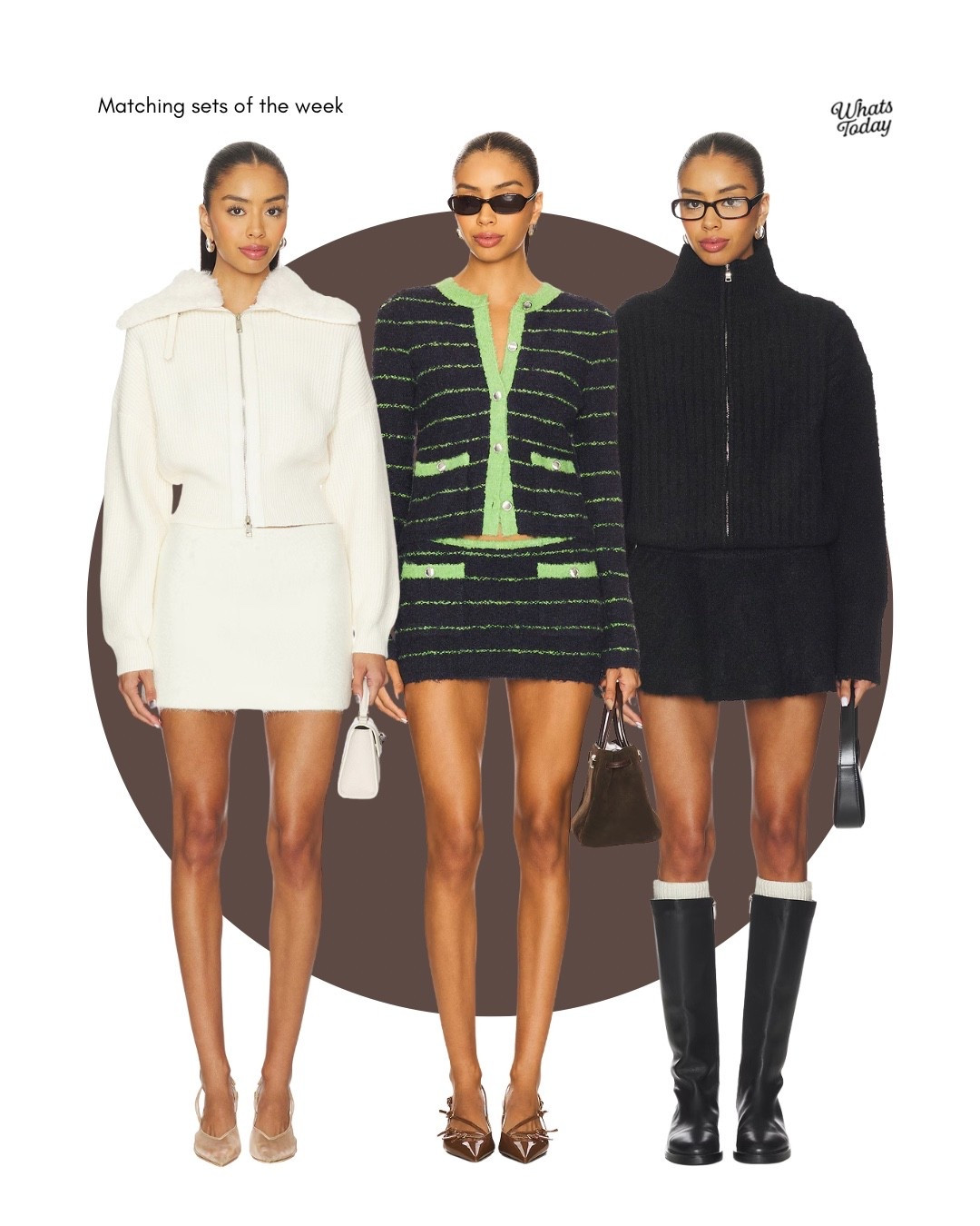 Cozy chic matching sets in cream, striped green, and classic black for effortless fall style.

#LTKHoliday #LTKGiftGuide #LTKootd