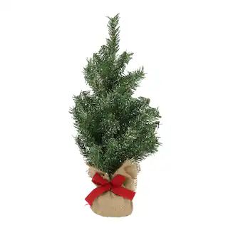16" Unlit Snow Flocked Tabletop Artificial Christmas Tree in Burlap Bag by Ashland® | Michaels | Michaels Stores