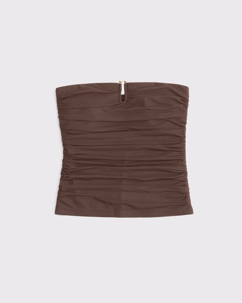 Bra-Free Mesh Hardware Tube Top | Abercrombie & Fitch (US)