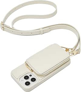 ZVE iPhone 13 Pro Max Wallet Case Crossbody, Zipper Phone Case with RFID Blocking Card Holder Wri... | Amazon (US)