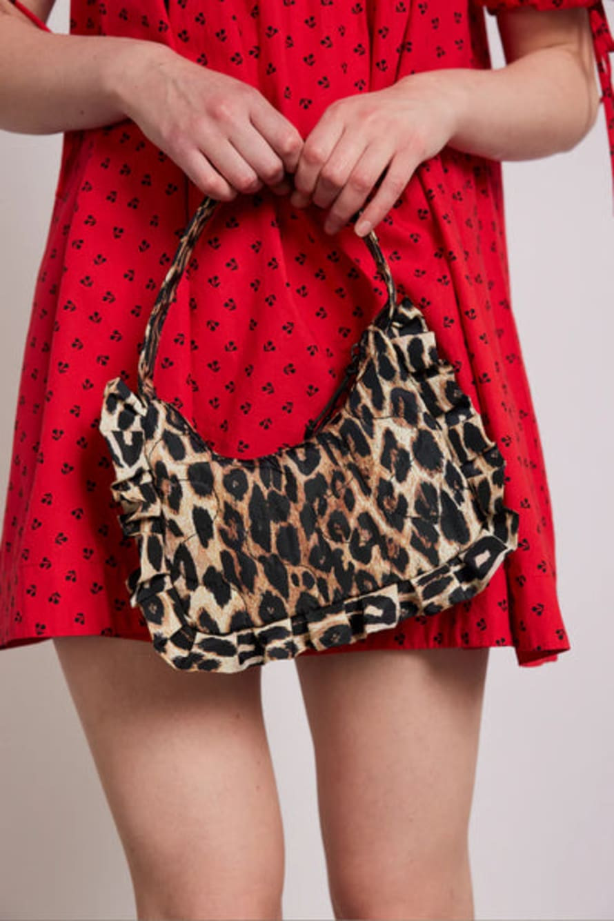 Damson Madder 90’s Frill Shoulder Bag - Leopard - Trouva | Trouva (Global)
