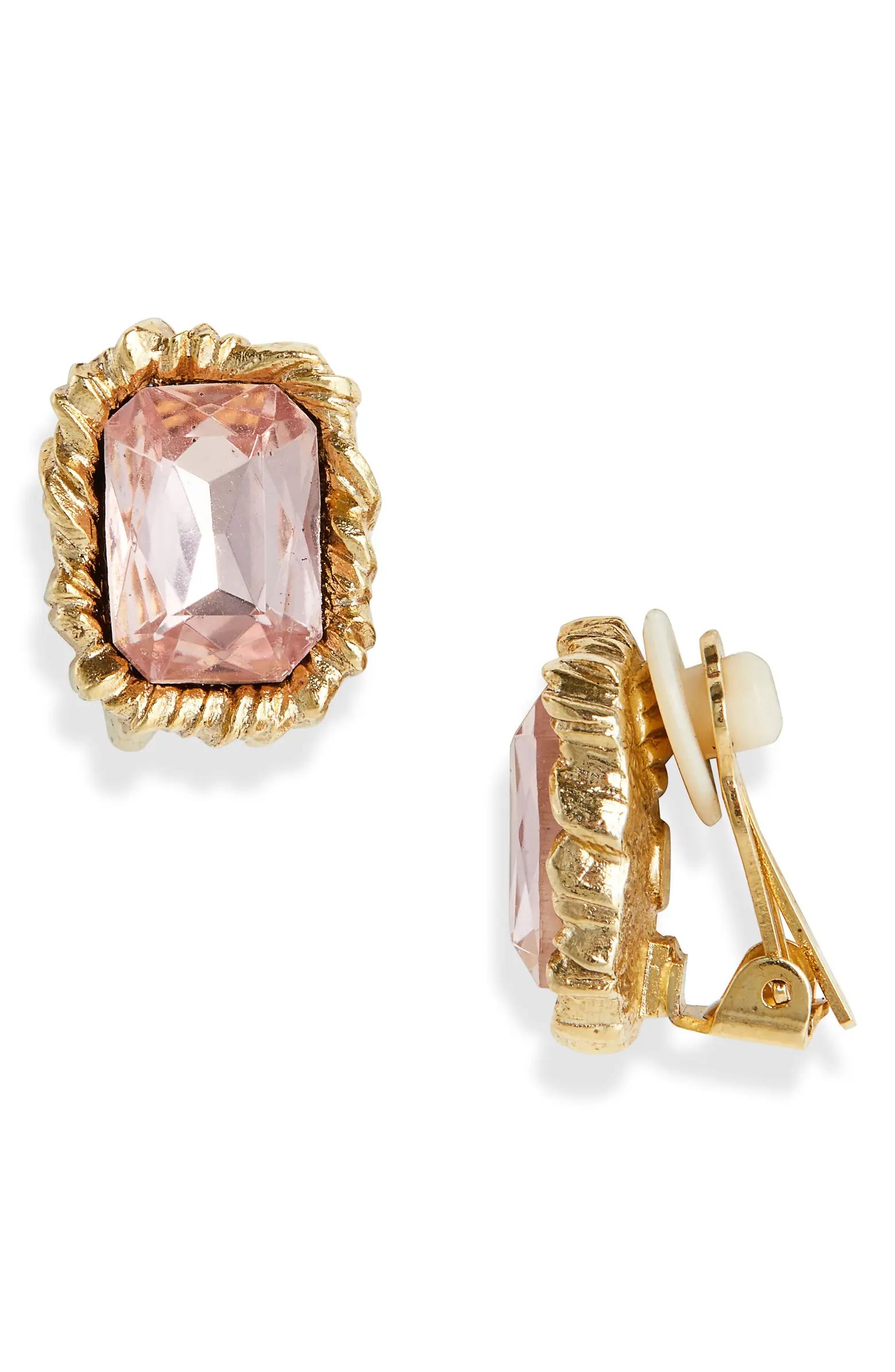 Lintzer Crystal Button Clip-On Earrings | Nordstrom