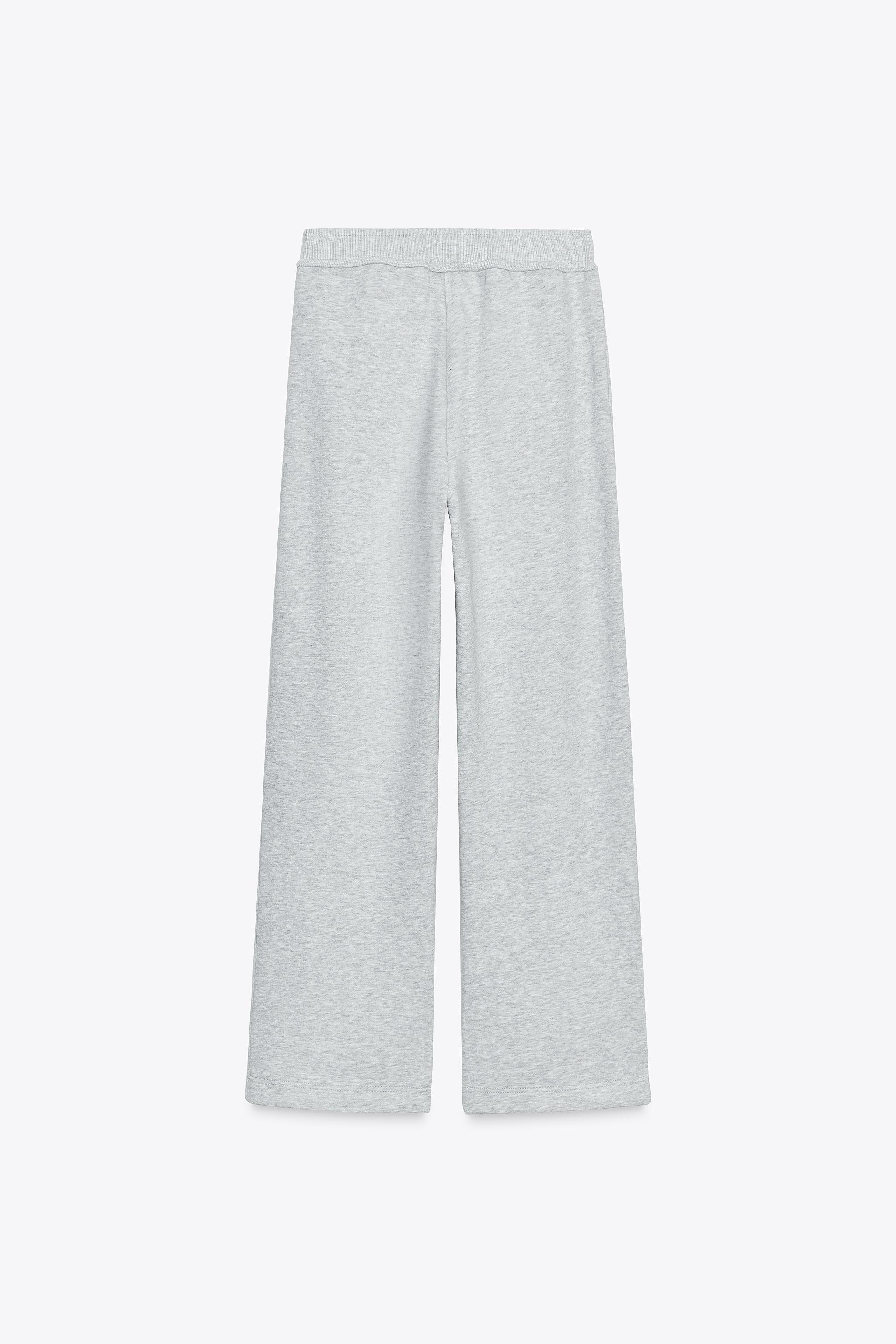 WIDE-LEG PLUSH TROUSERS | Zara UK