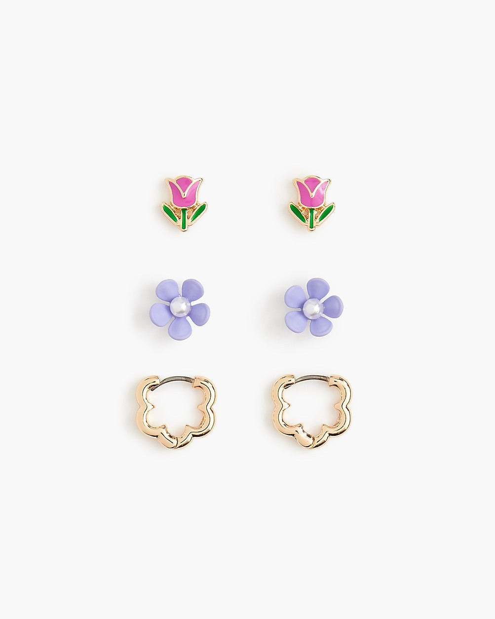 Girls' flower earrings set | J.Crew Factory