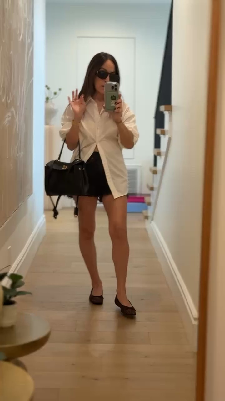 Raw denim cut-offs aren’t usually my thing… but here’s how I made them feel a little more elevated! White button-down, ballet flats and good accessories make all the difference 🤌

#LTKgrwm #LTKdayinmylife #LTKootd