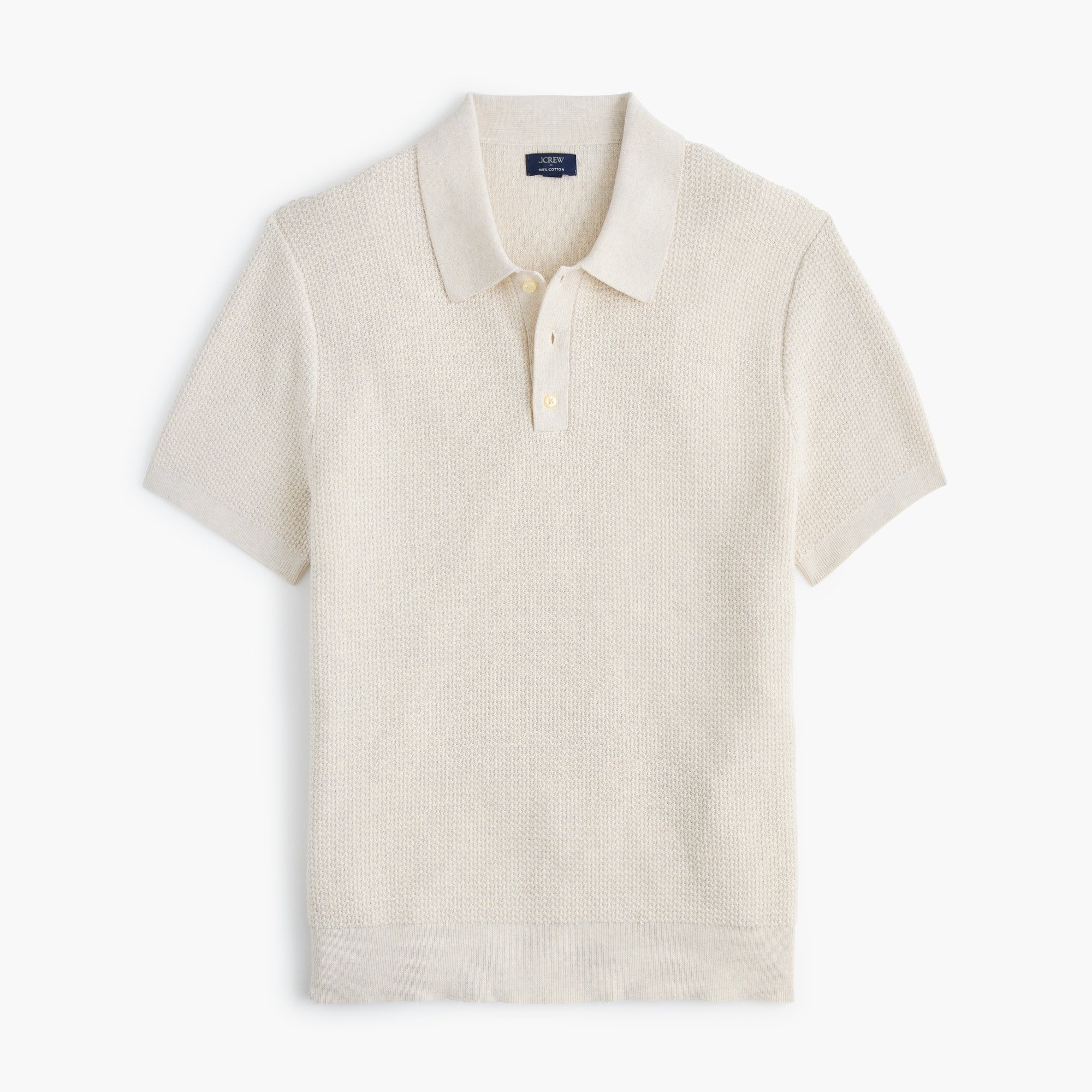 Textured cotton sweater-polo | J.Crew Factory