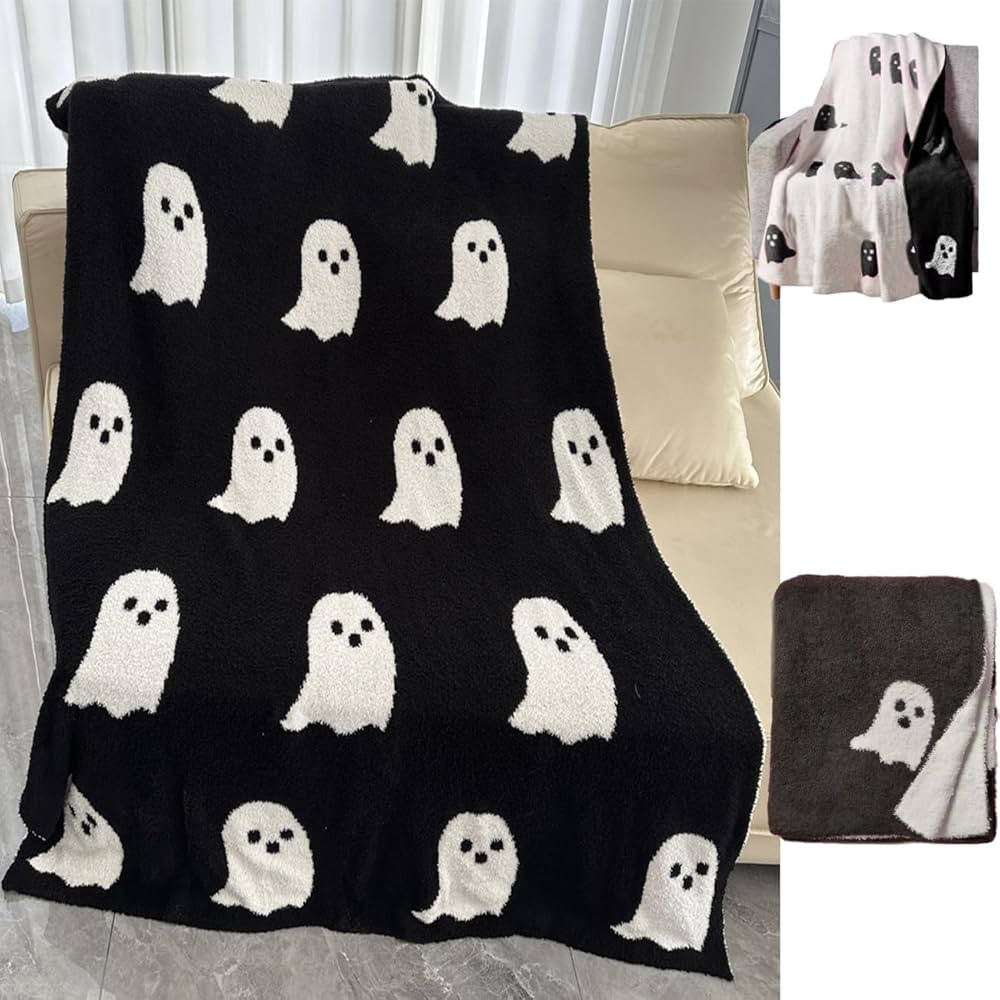 Halloween Viral Pink Ghost Blanket - 40*48IN Pink Viral Ghost Blanket - Flannel Reversible Super ... | Amazon (US)