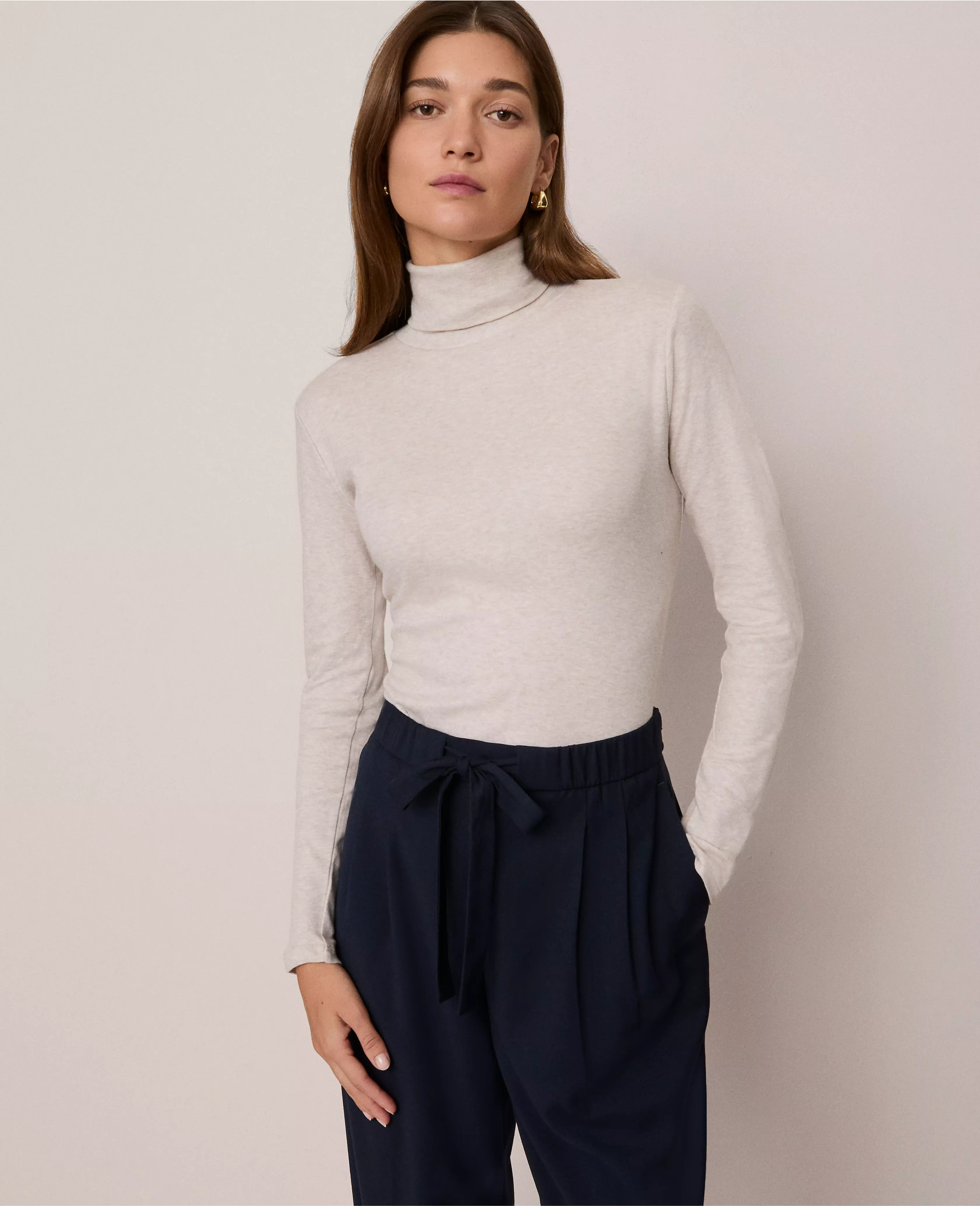 Petite Weekend Collection Turtleneck Top | Ann Taylor